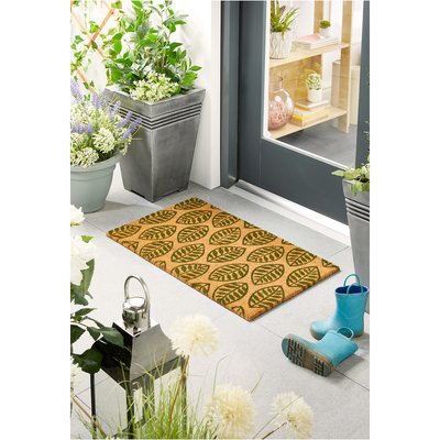 Green Leaves Coir Doormat MY MAT