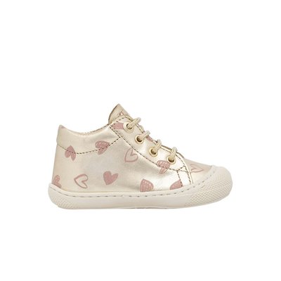 Chaussures premiers pas en cuir avec cœurs COCOON NATURINO
