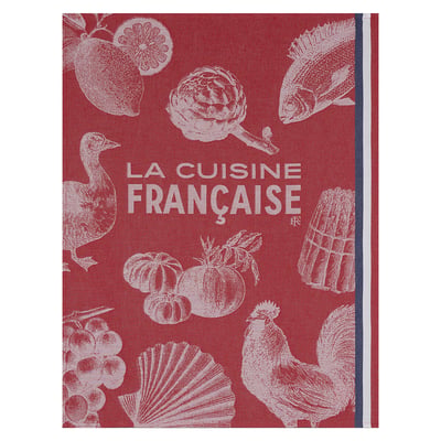 Torchon Gastronomie Bleu 60x80 100% coton LE JACQUARD FRANCAIS