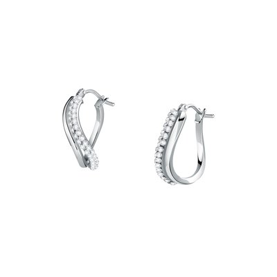 Boucles d'oreilles en or 375 CRYSTAL HOOPS BLUESPIRIT