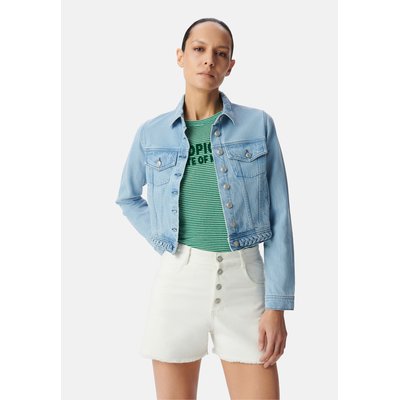 Veste en jean waterless détail tresse IKKS