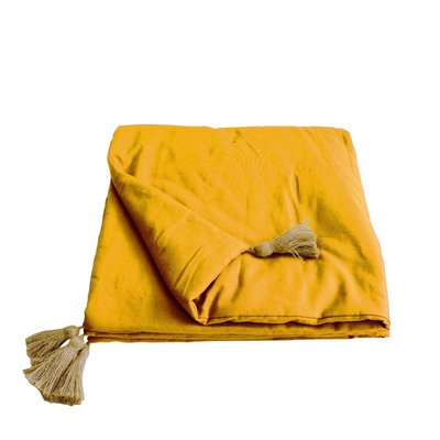 Édredon Panama   pompons jute écru DECORATIE