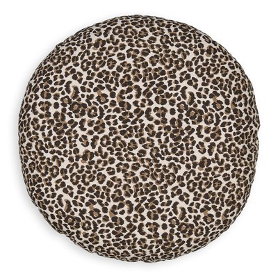 Federa per cuscino leopardata con ghepardo rosa chiaro, rosa e bianco, stile cineserie, a pois rosa, moderna, decorativa, per soggiorno, sedia e