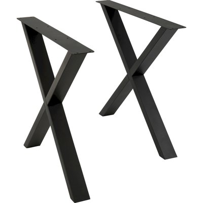 Pied de table croix acier  design industriel élégant RECOLLECTION