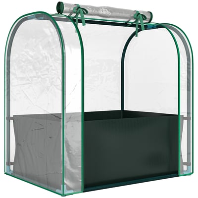 Mini-serre Acier Vert foncé OUTSUNNY