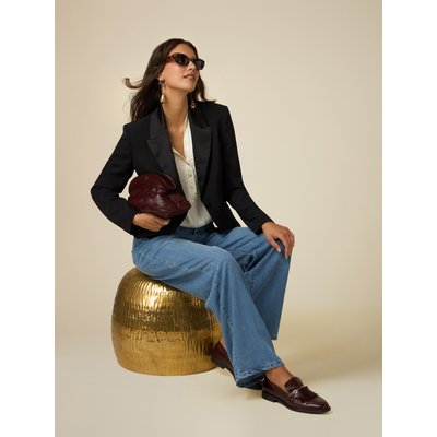 Jean jambe large en fluide effet denim OLTRE