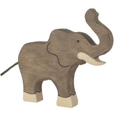 Figurine Eléphant, trompe haute HOLZTIGER