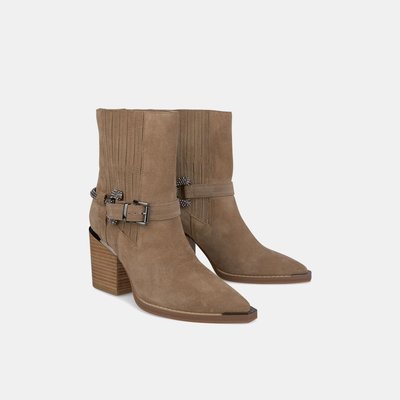 Bottines en cuir avec strass ALMA EN PENA