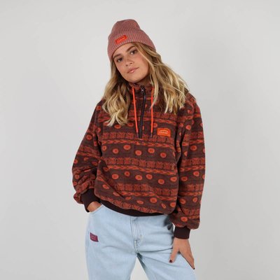 Demi zip polaire imprimée SARA OXBOW