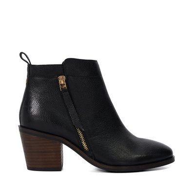 Bottes à talon carré et zip latéral - Wide Fit PAICING DUNE LONDON