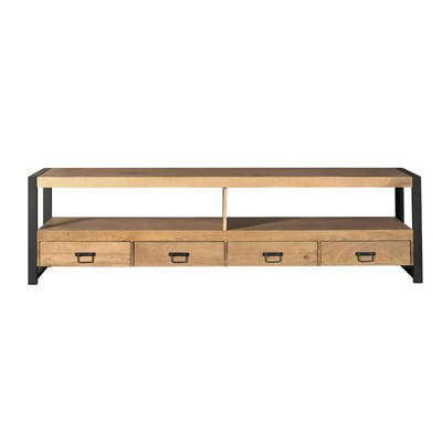 Meuble TV 220 cm 2 niches 4 tiroirs MILORA PIER IMPORT