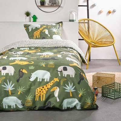 Parure de lit imprimé animalier coton HAPPY TODAY
