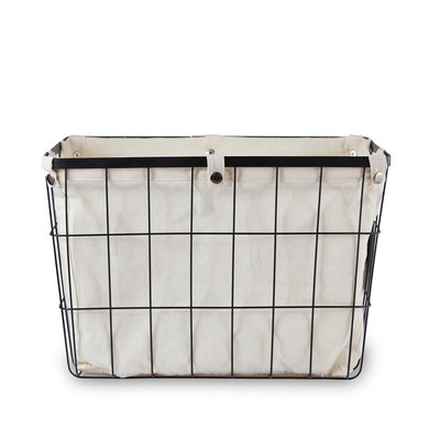 40cm Black Wire Lined Storage Basket SO'HOME