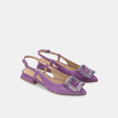 Chaussures plates avec broche en strass et bout pointu ALMA EN PENA