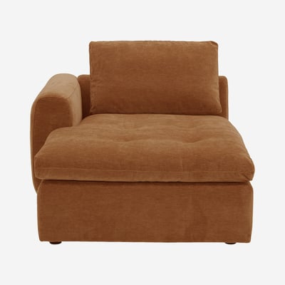 Méridienne d'angle gauche en tissu AMERIA HABITAT