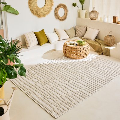 Tapis interieur exterieur à motif zèbre SANTORINI NAZAR RUGS