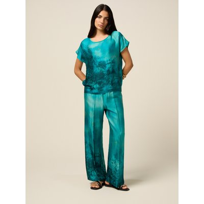 Pantalon palazzo fluide à motifs OLTRE