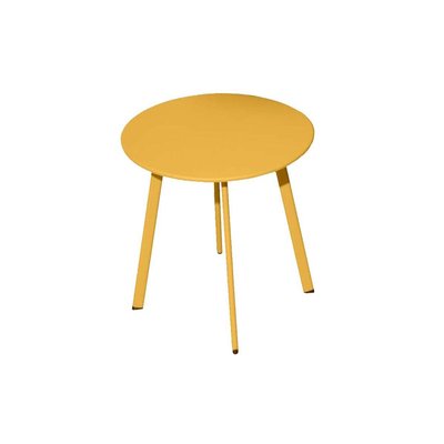 Table basse de jardin en acier Massai 45 cm Amande PROLOISIRS