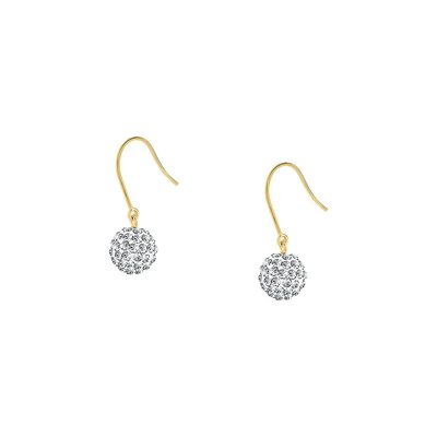 Boucles d'oreilles en or 375 et cristal CLEOR