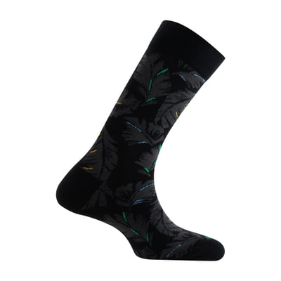 Mi-chaussettes en coton jersey all over feuillages coton majoritaire KINDY