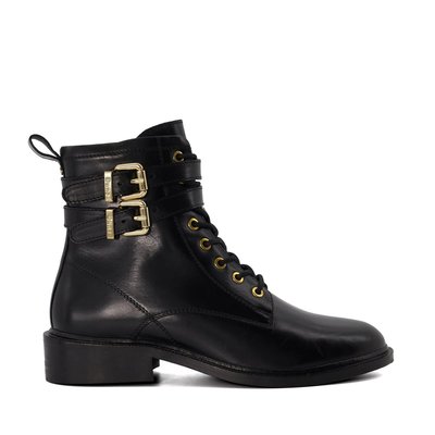 Bottines noires a boucles clearance