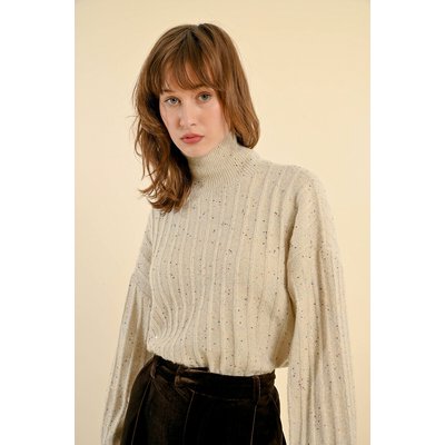 Pull à col montant et manches bouffantes MOLLY BRACKEN