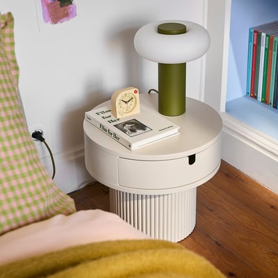 Tamita Bedside Table with Lacquered Fluted Base LA REDOUTE INTERIEURS