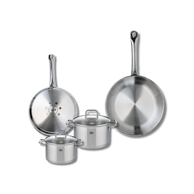 Batterie 2 poêles 24/28cm + 2 faitouts 14/16cm PROFI CITRIN ELO