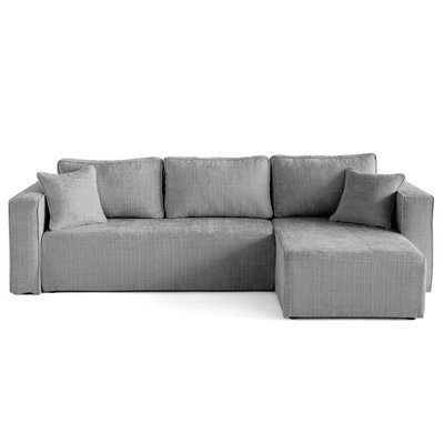 Canapé d'Angle réversible en Velours texturé 4 places - TOPAZE LISA DESIGN