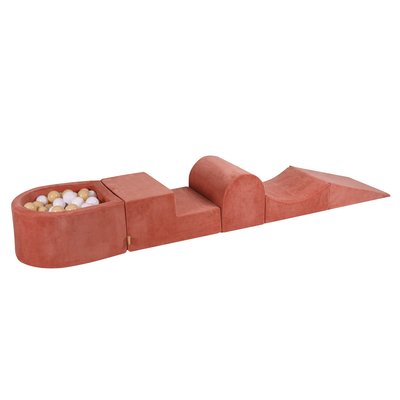 Aire De Jeux en Mousse avec Piscine à Balles, VELOURS MEOW BABY