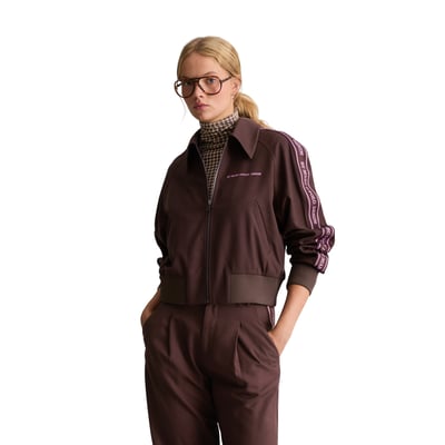 Blouson court avec bandeau portant le logo tissé en mélange polyester-viscose MARC O’POLO DENIM