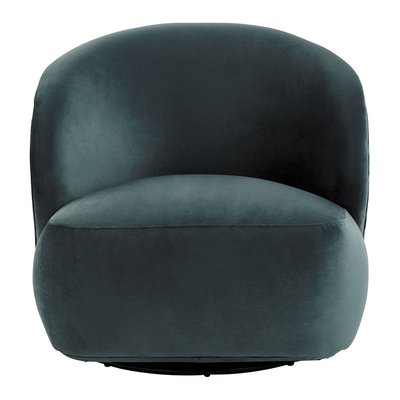 Fauteuil LISETTE en velours - Bleu BLANC D’IVOIRE
