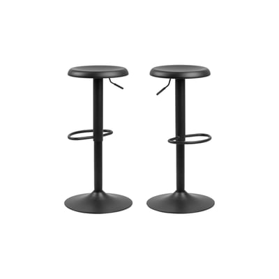 Tabourets de bar réglables et pivotants noirs (lot de 2) - MARCUS HELLIN, DEPUIS 1862