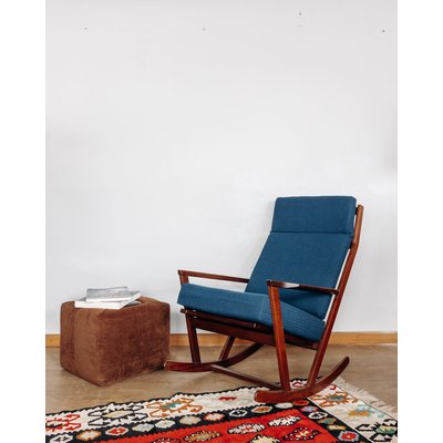 Rocking-chair en bois Alibert N°28 - Bon état DEBONGOUT