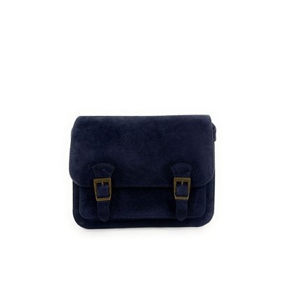 Sac bandoulière cartable en croute de cuir nubuck KENT OH MY BAG