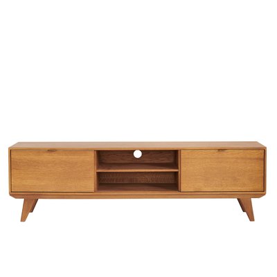 Meuble TV rétro en bois 2 niches 2 portes L180 bronze - MALLET HELLIN, DEPUIS 1862