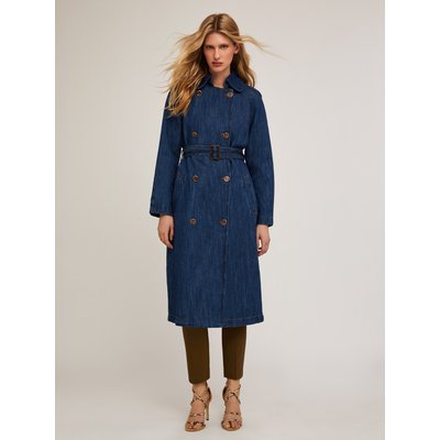 Trench en denim de coton mélangé lin MOTIVI