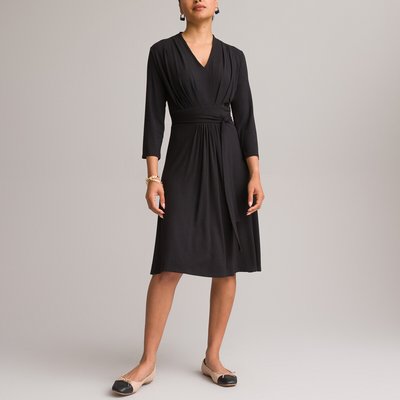 Robe évasée, maille fluide, manches 3/4 ANNE WEYBURN
