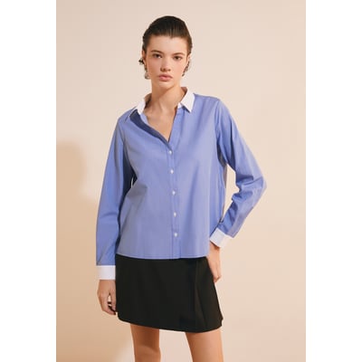 Chemise à petits carreaux et col contrasté CABANA CRX ETAM