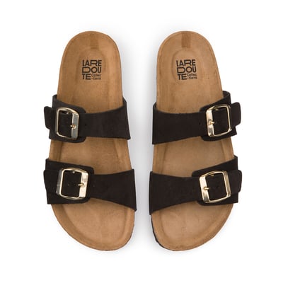 Mules de ante con hebilla doble LA REDOUTE COLLECTIONS