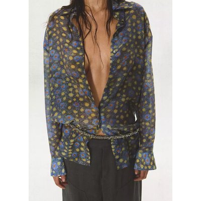 Chemise semi-transparente imprimée MANGO