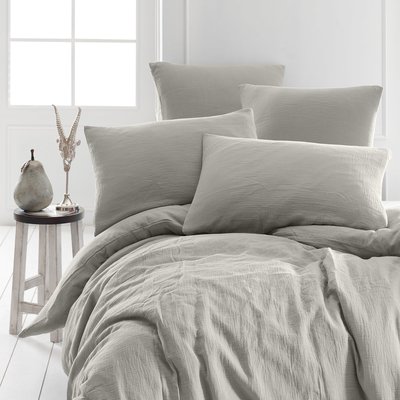 Parure housse de couette gaze de coton + 2 taies 65x65 cm LOFT SENSEI MAISON