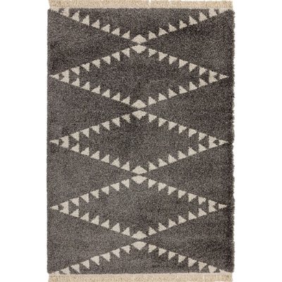 Tapis style berbère à franges effet laine DIKO NOVATREND