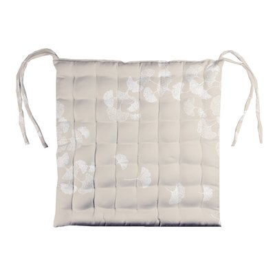 Galette de chaise pur coton enduit imperméable MILLE GINKOS GARNIER-THIEBAUT