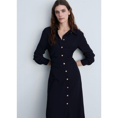 Robe midi taille drapée MANGO