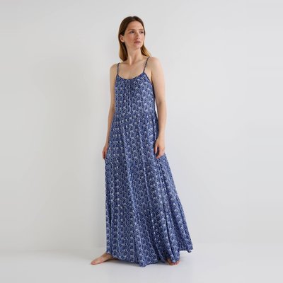 Chemise de nuit longue fines bretelles imprimée MONOPRIX LINGERIE