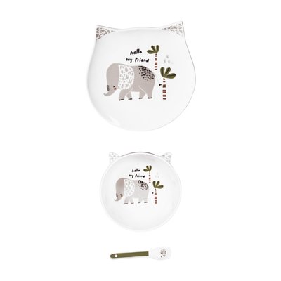 Service enfant 3 pièces Éléphant TABLE PASSION