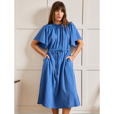 Robe longue en crépon manches papillon CYRILLUS