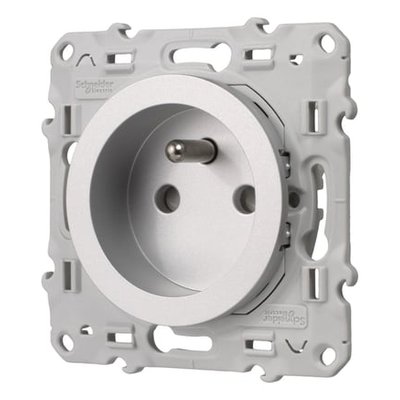 Prise De Courant Odace Aluminium SCHNEIDER ELECTRIC