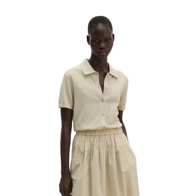 Cardigan style polo regular en fil de coton pur MARC O'POLO
